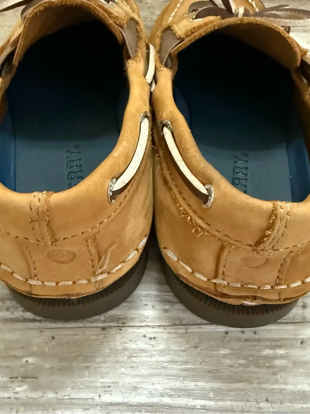 Sperry Boys Top Sider Leather Boat Shoes Sz 2